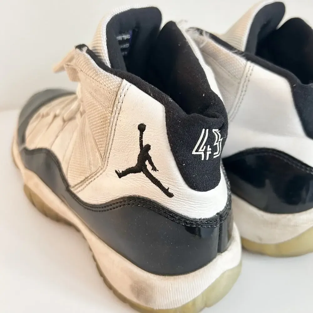 Nike Air Jordan Retro 11 Concord Youth Shoes Black White - Picture 7 of 10